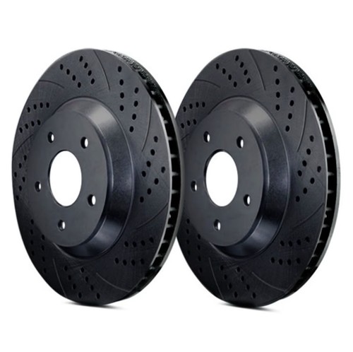 Autosports C63062 Drilled And Slotted Rear Brake Rotors