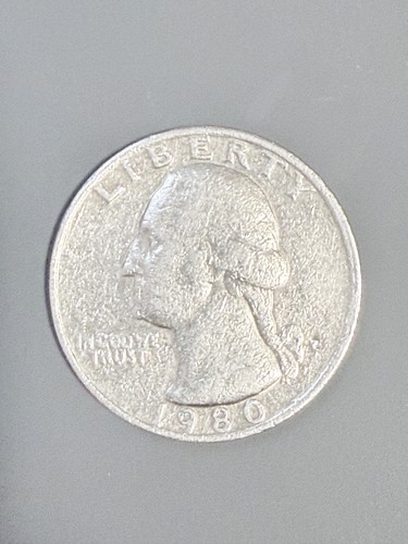1980-D Washington Quarter Error Coin – Filled Mint Mark D - photo 2
