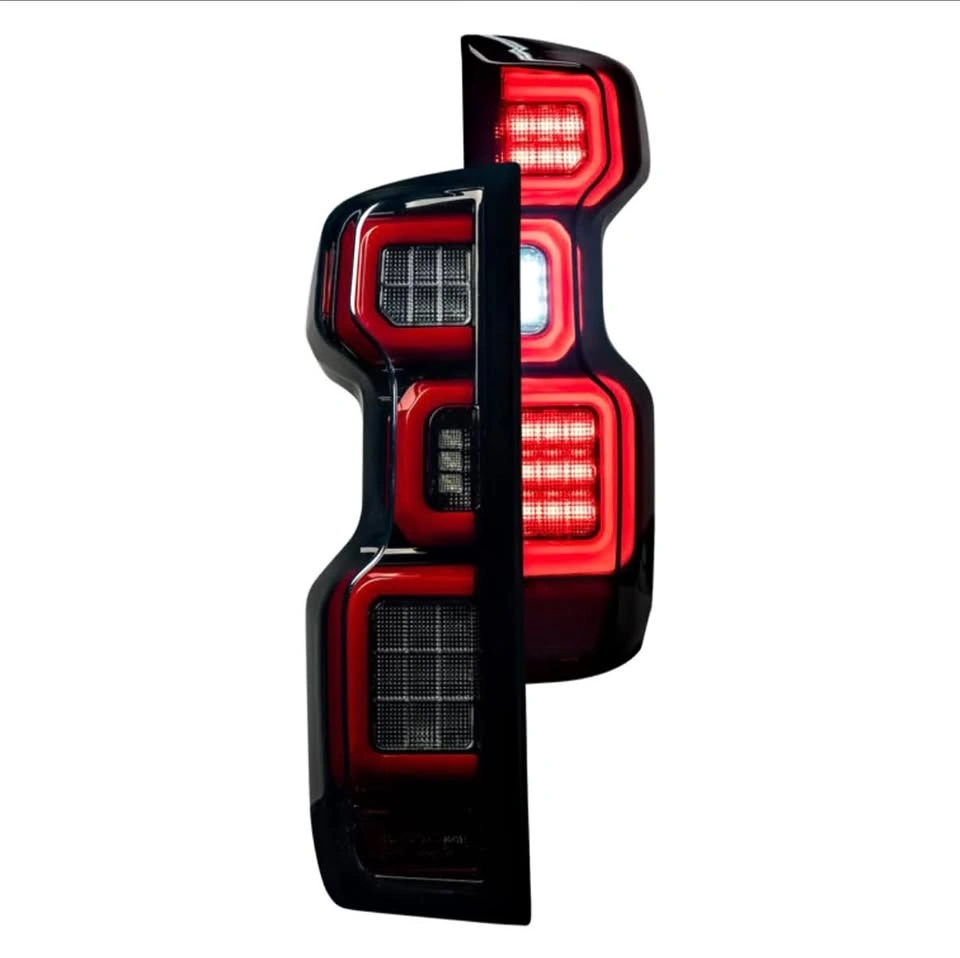 Recon 264397LEDBK LED Tail Lights Black/Smoked 19-26 Silverado