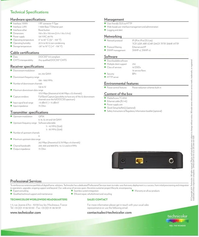 Technicolor Cable Modem - photo 4