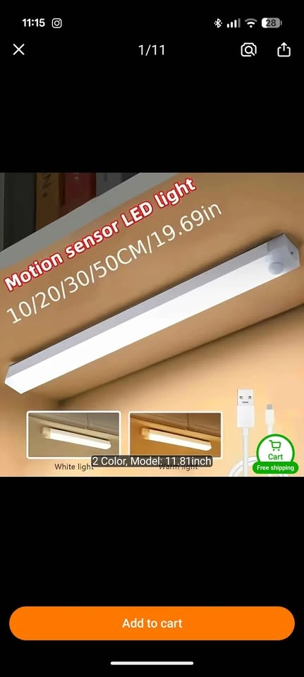 Rechargeable Motion Sensing Light Bars 50cm - photo 2