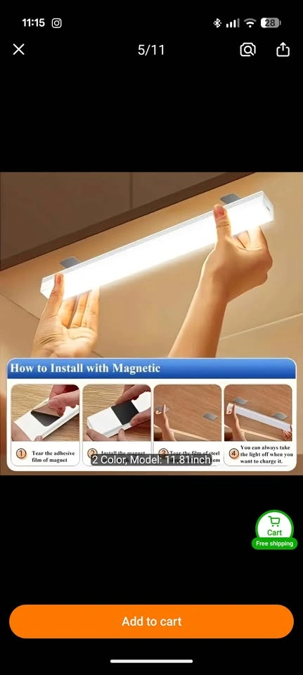 Rechargeable Motion Sensing Light Bars 50cm - photo 3