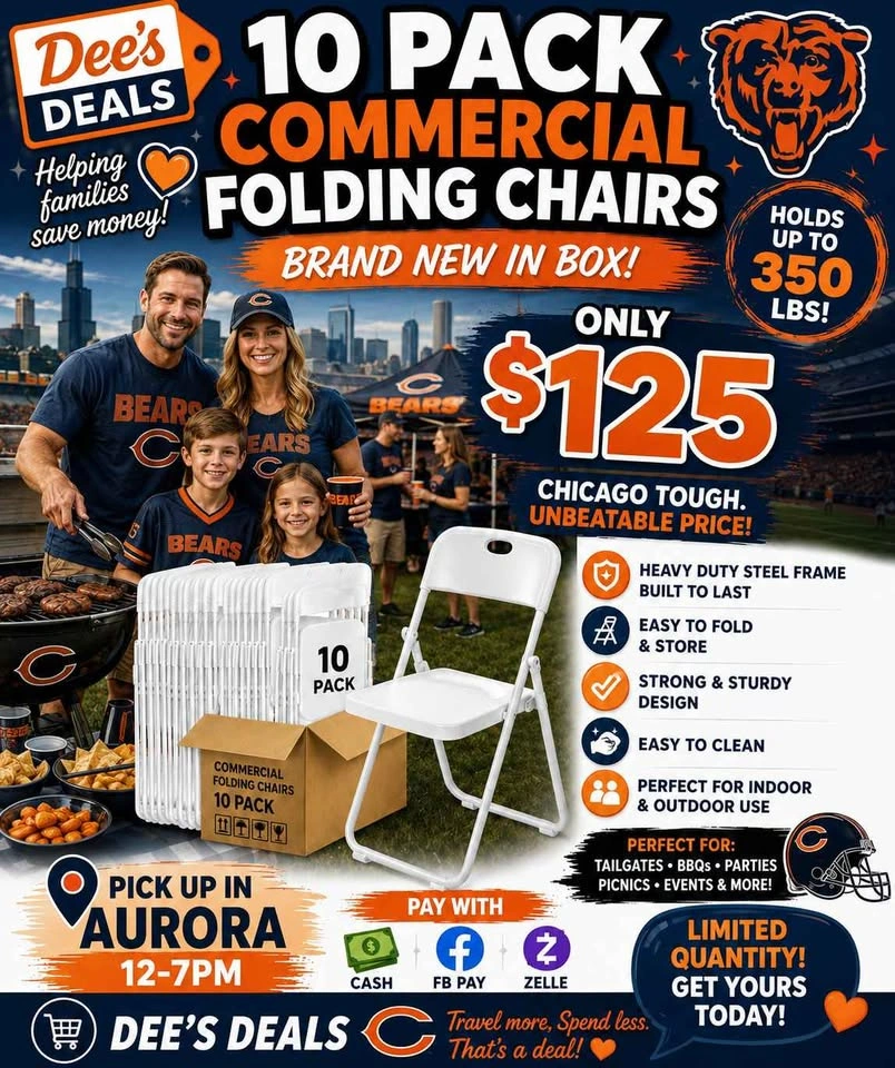 10 Pack Folding Chairs BRAND NEW IN BOX ONLY $125 - photo 2