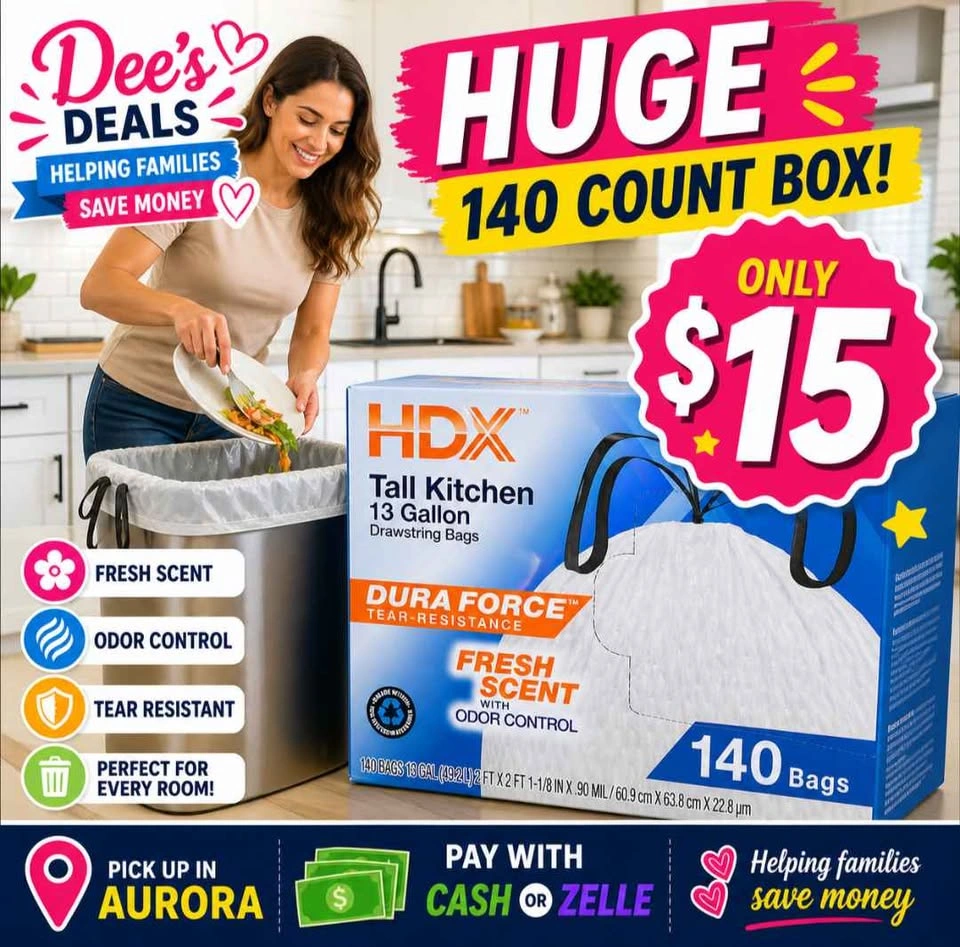 Huge 140 Count 13 gallon Trash bags Super Deals $15 - photo 3