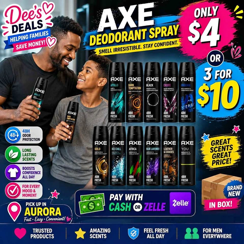 Axe deodorant $4 or 3 for $10
