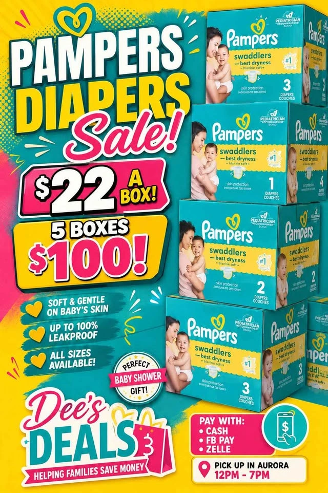 Pampers Diapers Sale $22 a box - photo 2