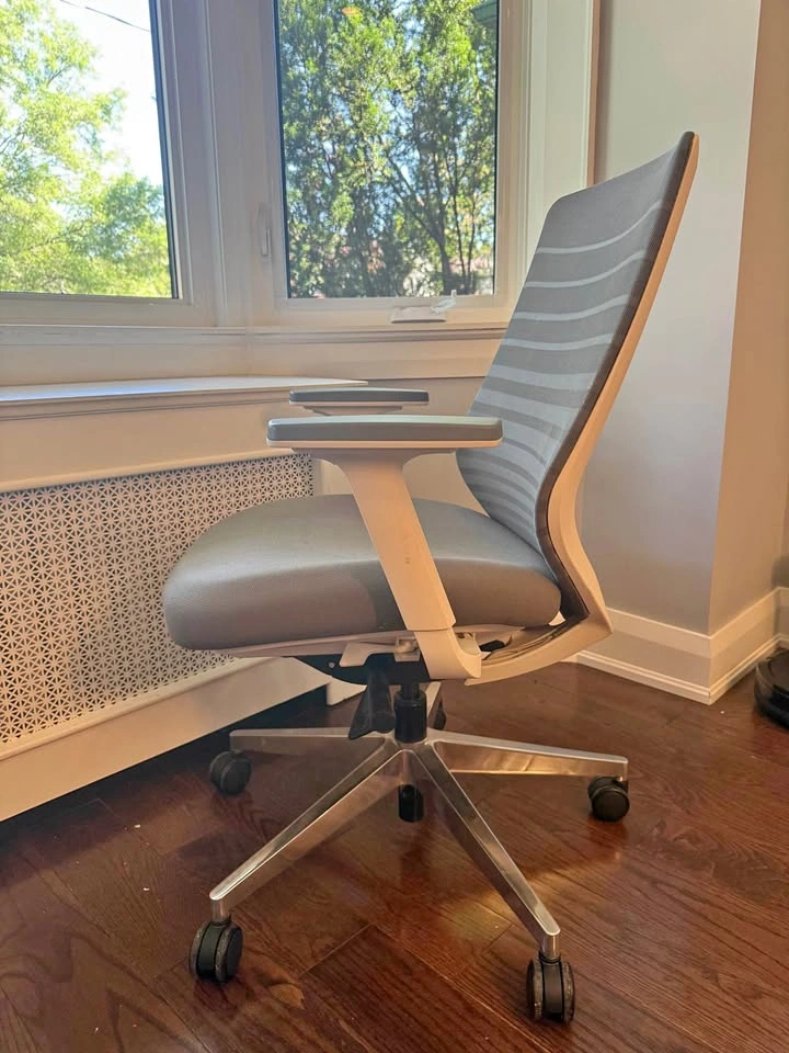 Office Mesh Chair Gray and White