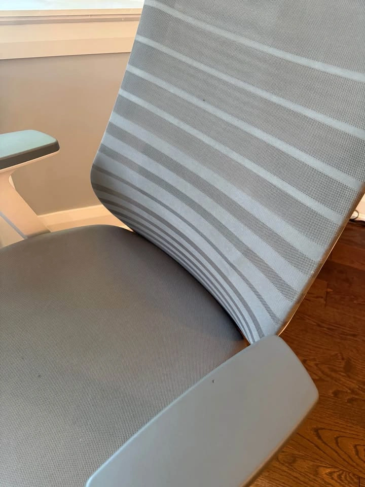 Office Mesh Chair Gray and White - photo 2
