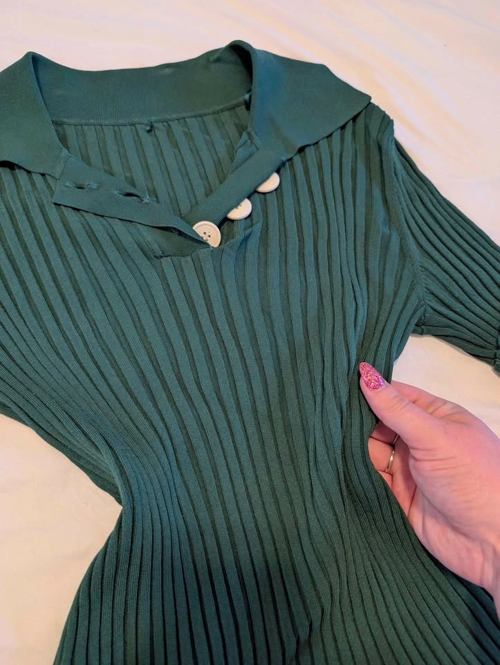 Deep Green collared shirt - photo 2