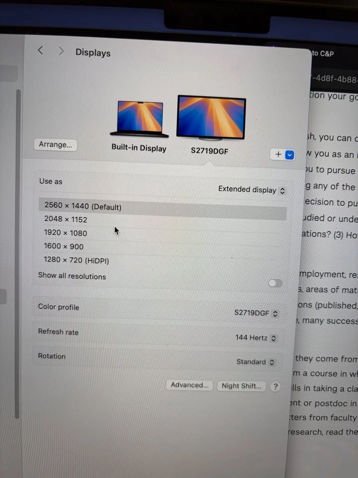 Dell Monitor 1440P 144HZ - photo 3