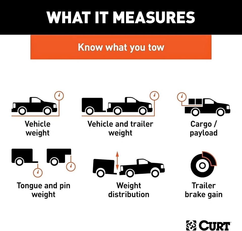 CURT 51701 BetterWeigh Mobile Towing Scale