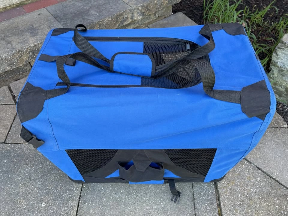 Portable Collapsible Dog Crate, Travel Dog Crate 24x17x17 - photo 2
