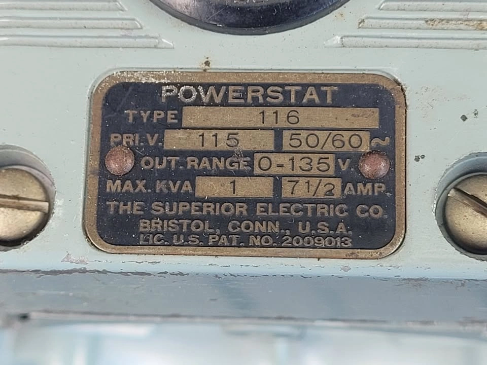powerstat variable transformer 116 USA - photo 2