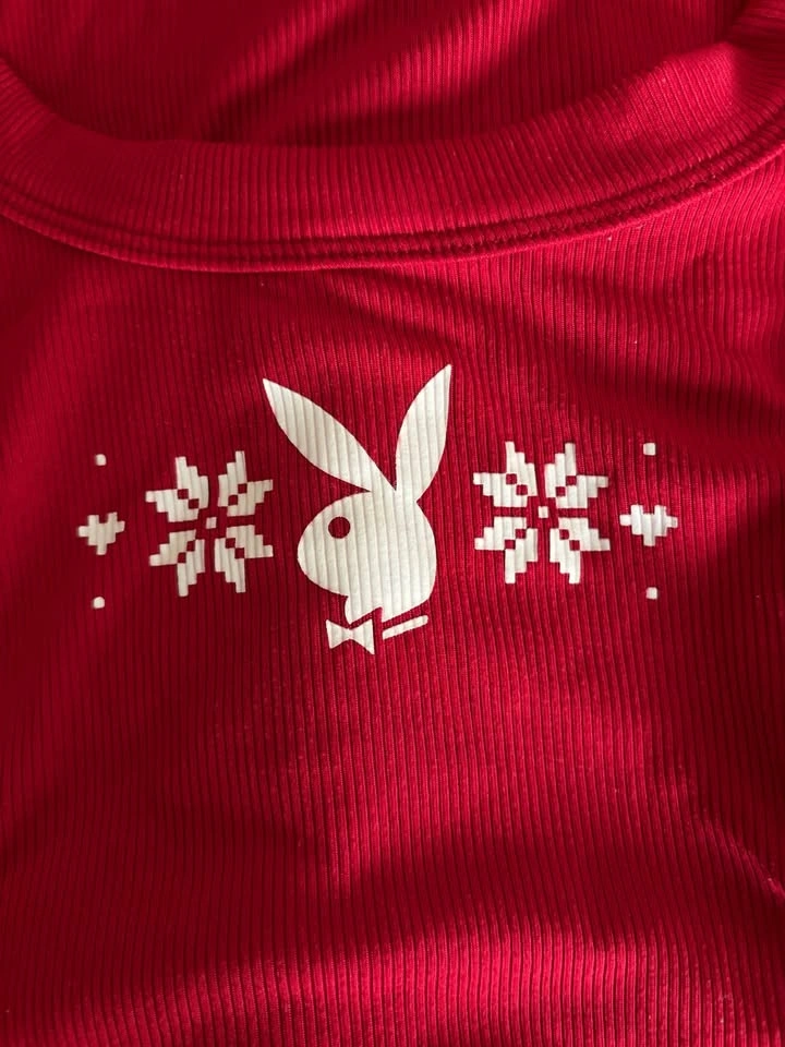 RED PLAYBOY Top SIZE M - photo 3