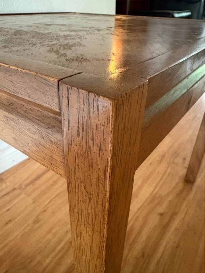 Vintage 1960’s Mid-Century Oak Parquet Square Side Table - photo 2
