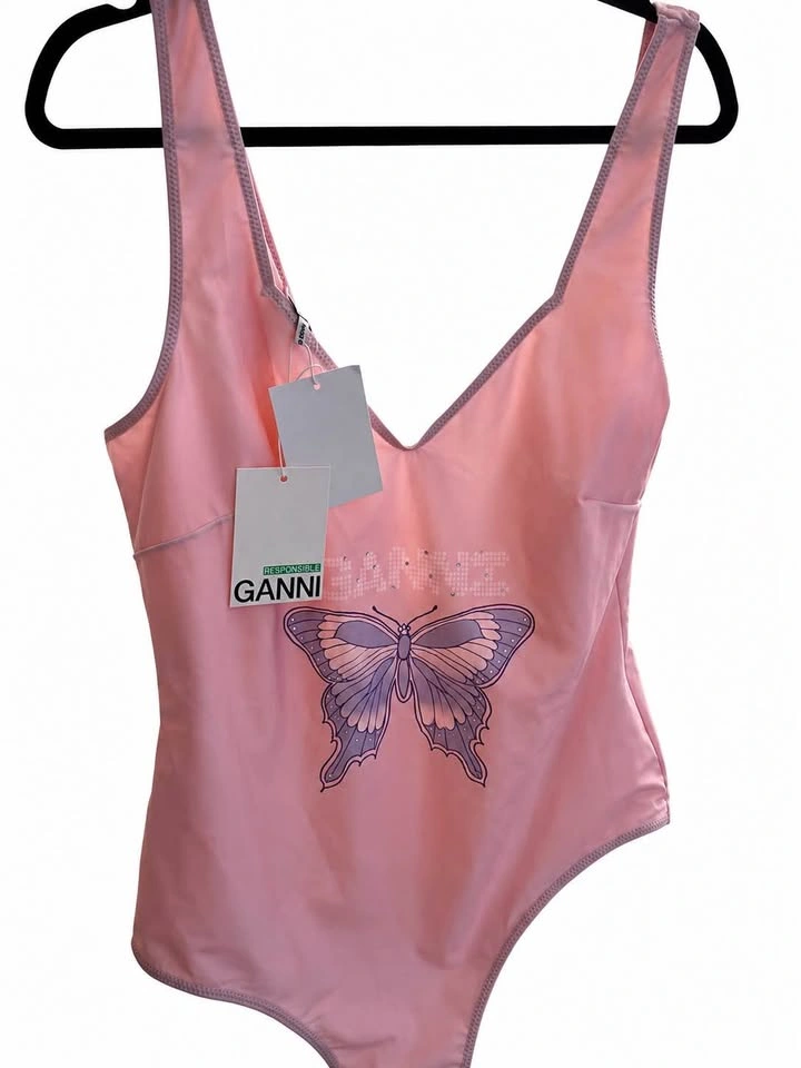 GANNI Pink Swimsuit NEW With Tags- XL - photo 2