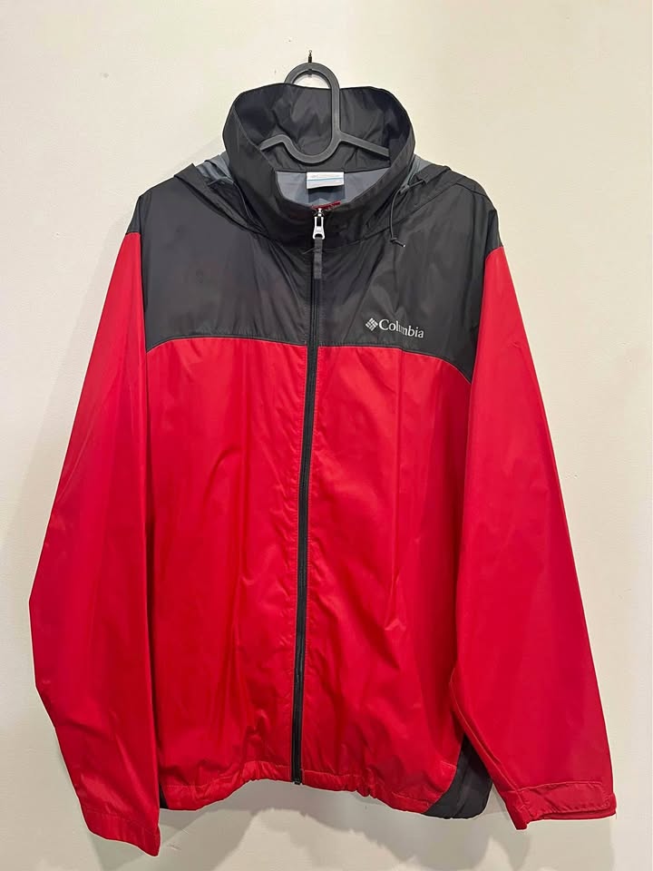 Columbia Rain Jacket M Red