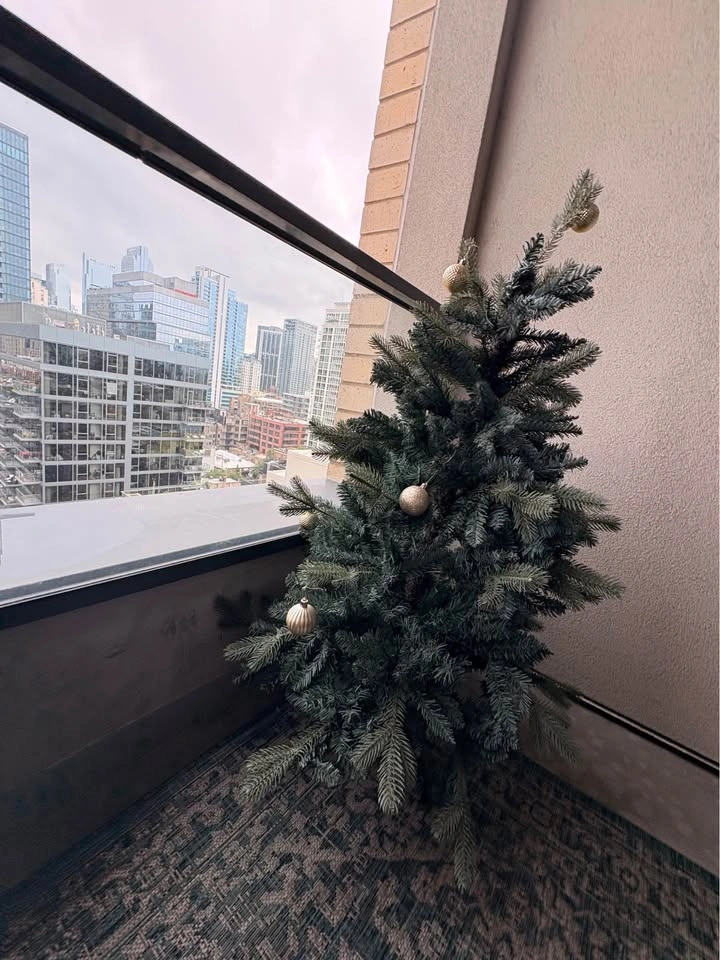 fake christmas tree with ornaments (4 ft tall) - photo 3