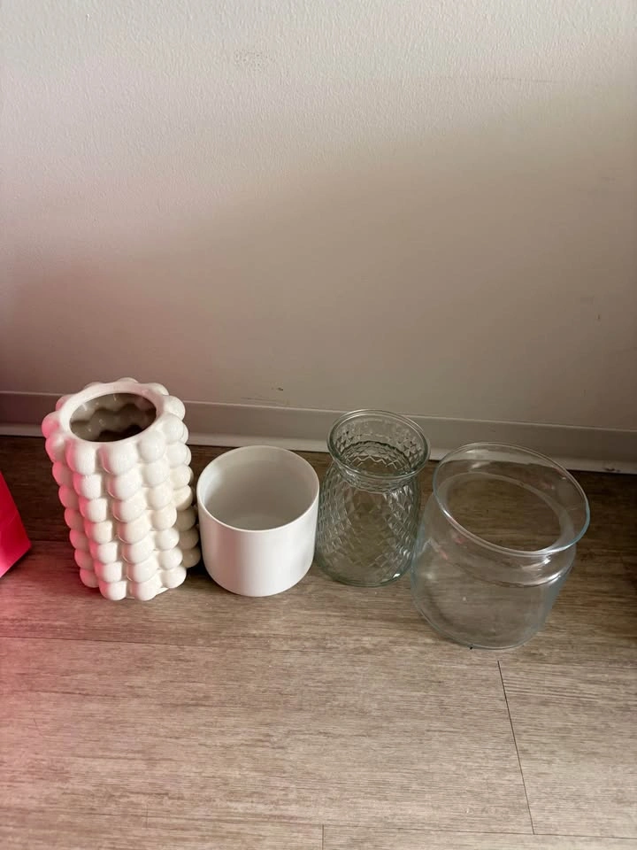 lightly used glass vases ($7 each) - photo 2