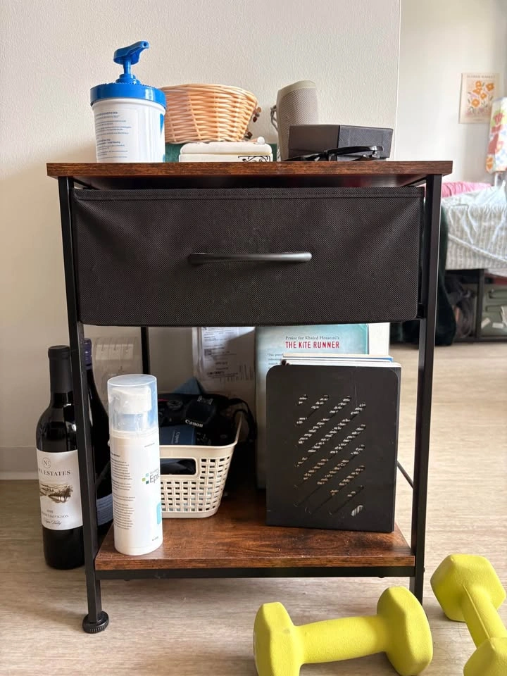 wooden night stand/ side table with drawer - photo 3
