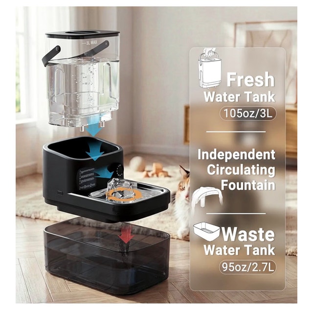 Automatic Water Dispenser for Cats & Dogs 3L Wireless - photo 2