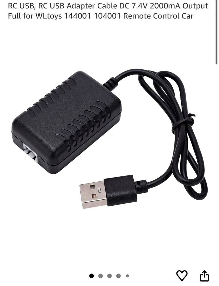 RC USB Charger Cable for WLtoys 144001 104001