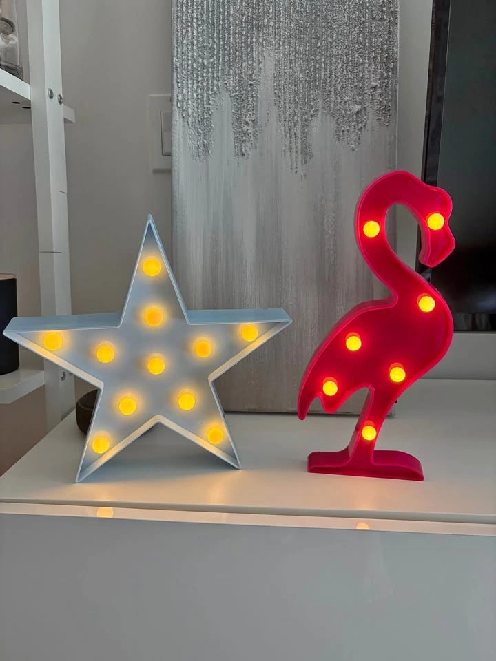 Star and Flamingo Marquee Lights