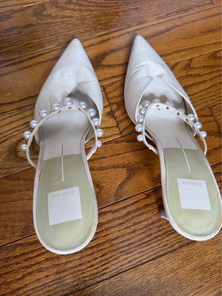 Dolce Vita Pearl Embellished Pointed Toe Mules - photo 3