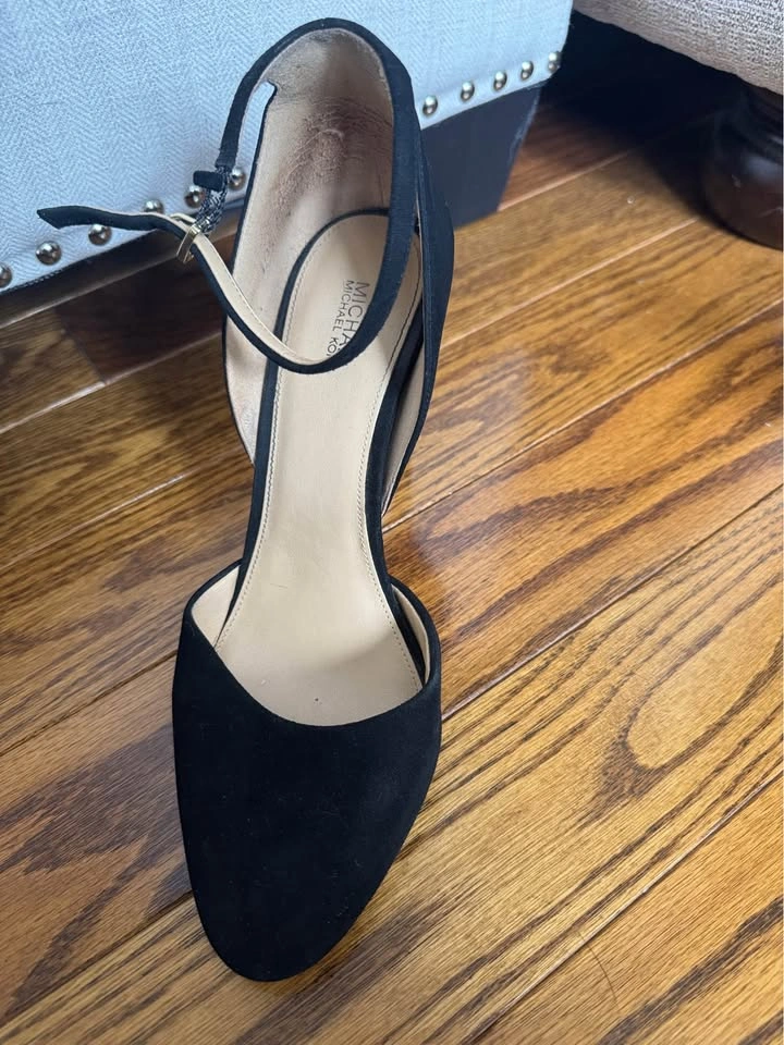 Michael Kors Black Suede Ankle Strap d'Orsay Pumps - photo 2