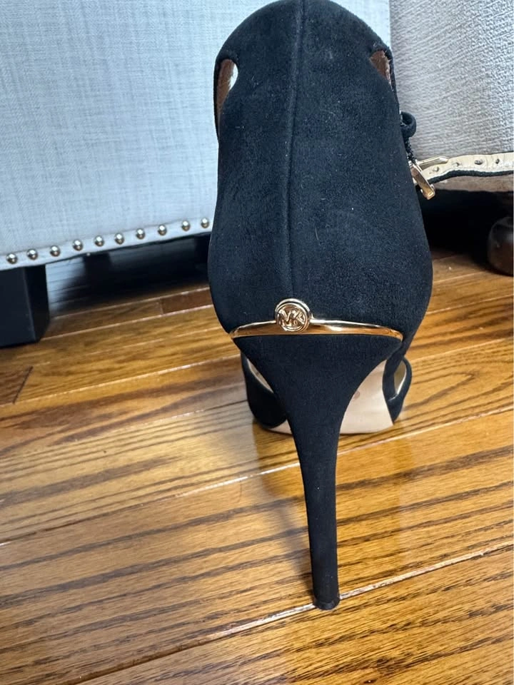 Michael Kors Black Suede Ankle Strap d'Orsay Pumps - photo 3