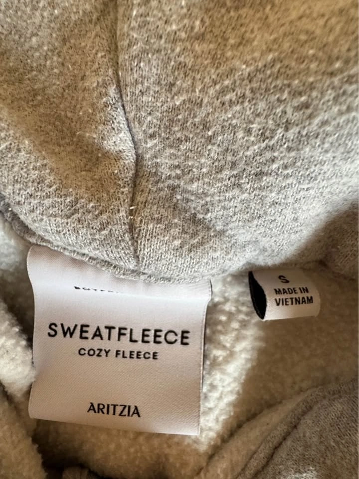 Aritzia Sweatfleece Boyfriend Fit Hoodie Grey S - photo 2