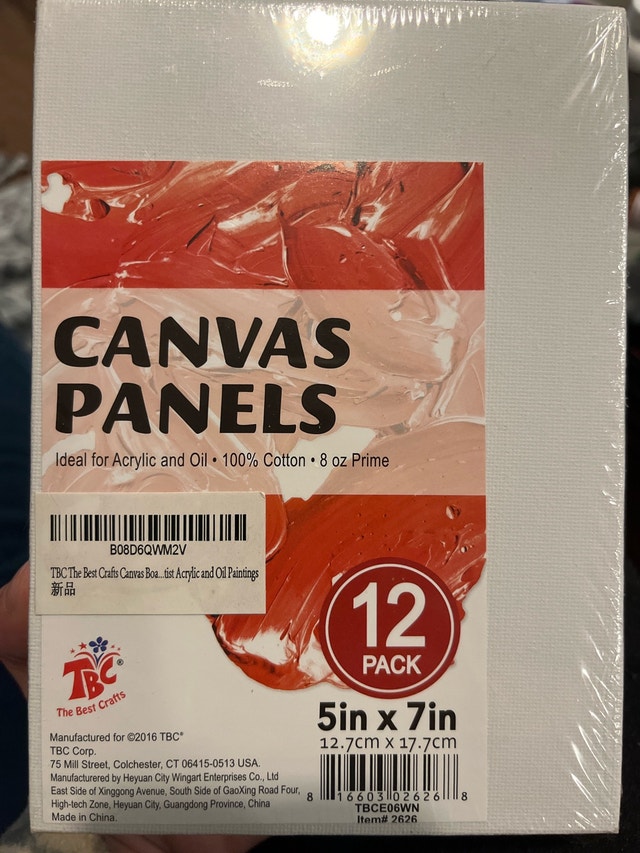 5x7 inch Canvas Panels