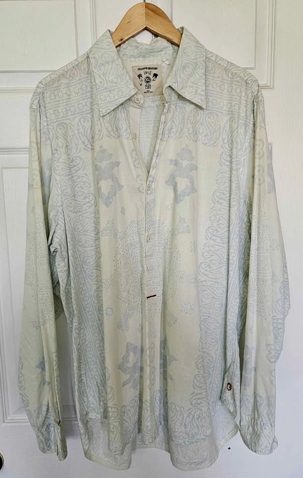 Vintage GUESS 1981 Men’s Paisley Boho Long Sleeve Shirt - Size X