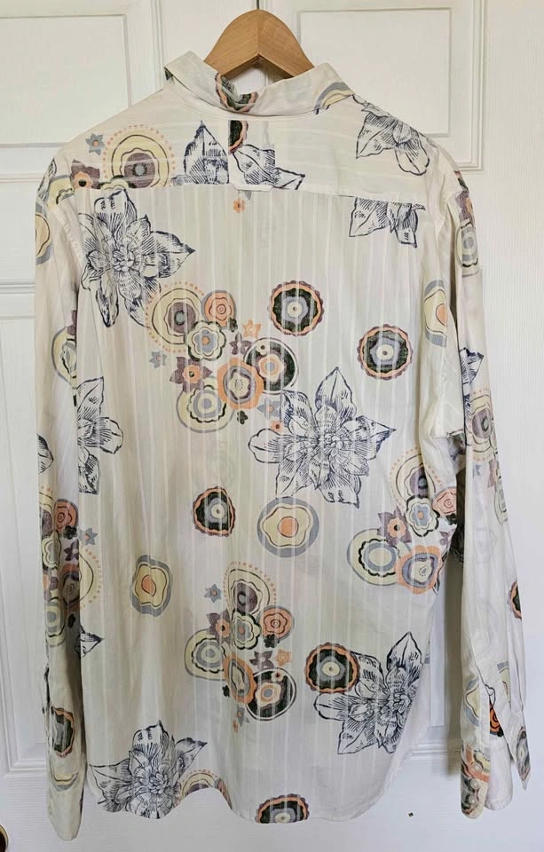 Vintage GUESS Jeans Authentic Floral & Circle Graphic Shirt - Si - photo 2
