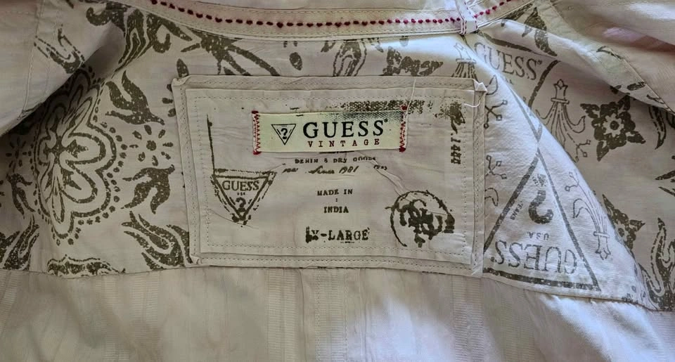Vintage GUESS Tie-Dye Acid Wash Button Shirt - Size XL - photo 3