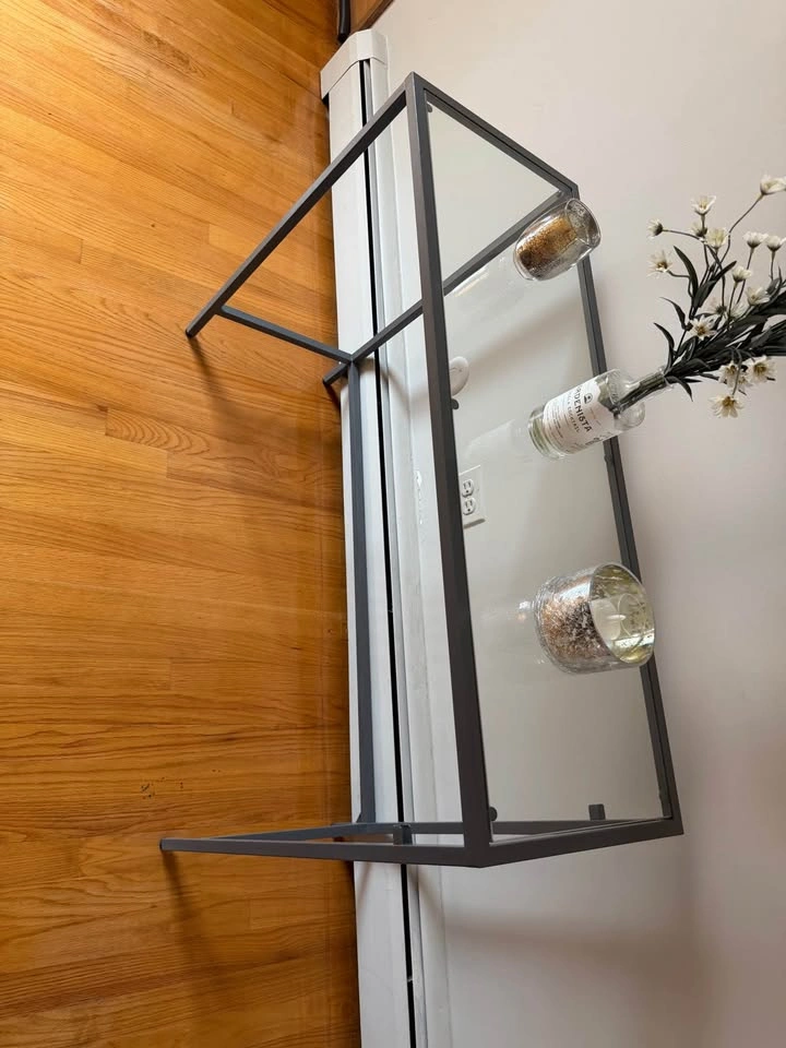 Grey console table glass - photo 2