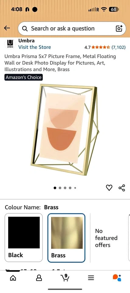 Umbra Prisma 5x7 Picture Frame