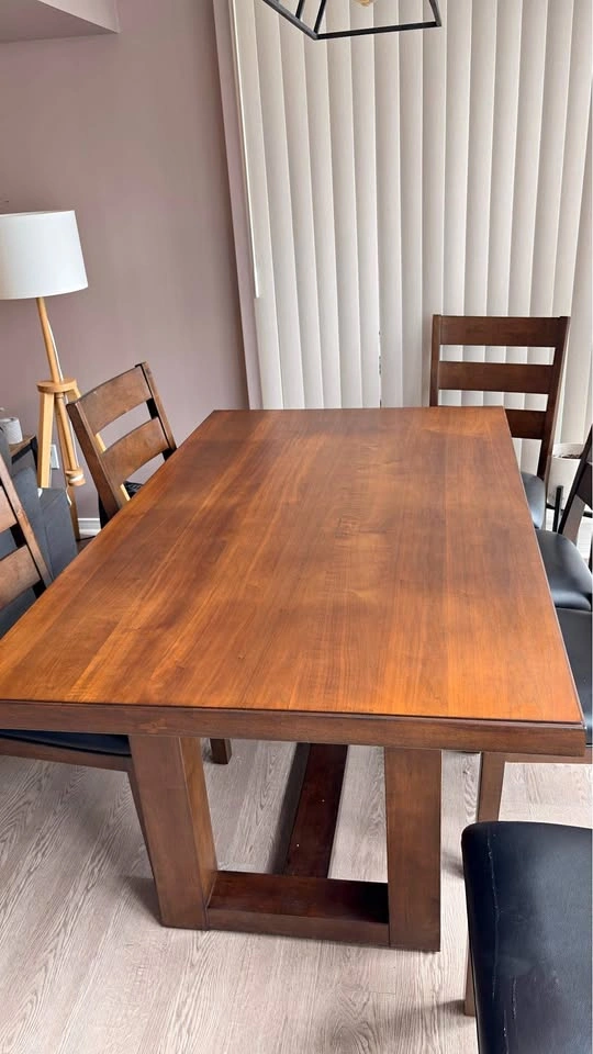 Wooden Dining Table and 6 Chairs Set - MOVING SALE