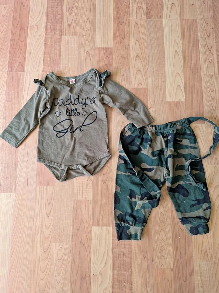 Size 70 Baby Girl 2-Piece Camo Set