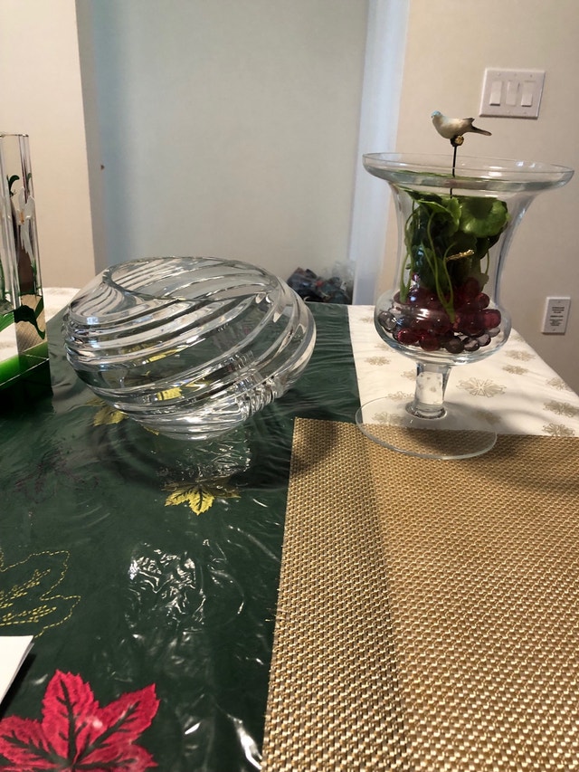 Glass Decorative Vases and Bowl