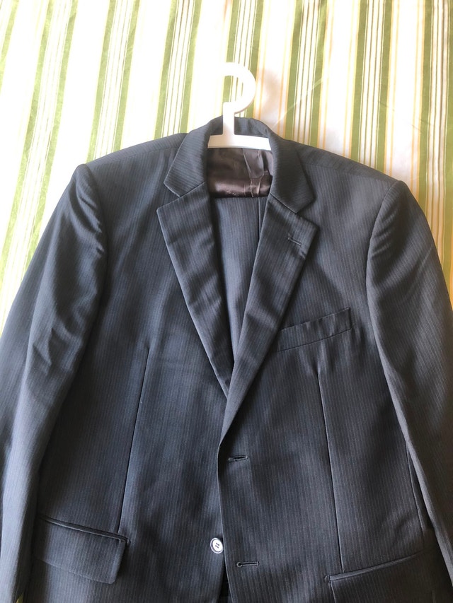 Black Pinstripe Suit