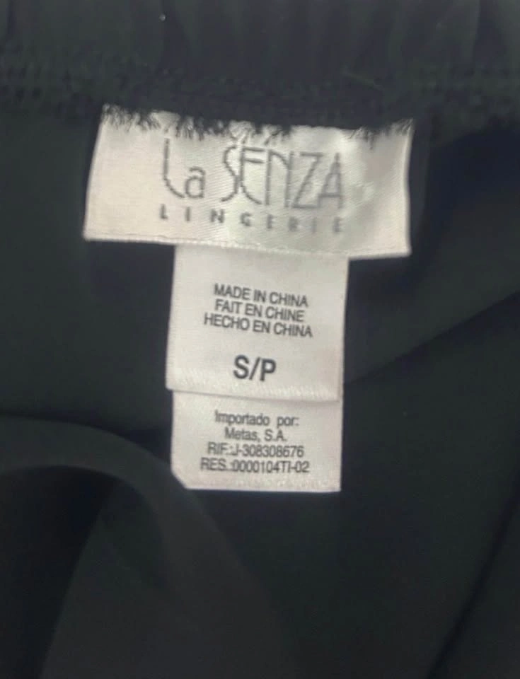 LA SENZA Black Lace Chiffon Babydoll Chemise - Size Small - photo 5
