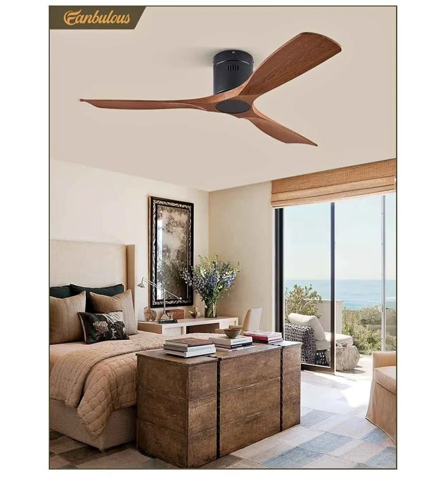 Brand New 52" Low Profile Ceiling Fan, Walnut