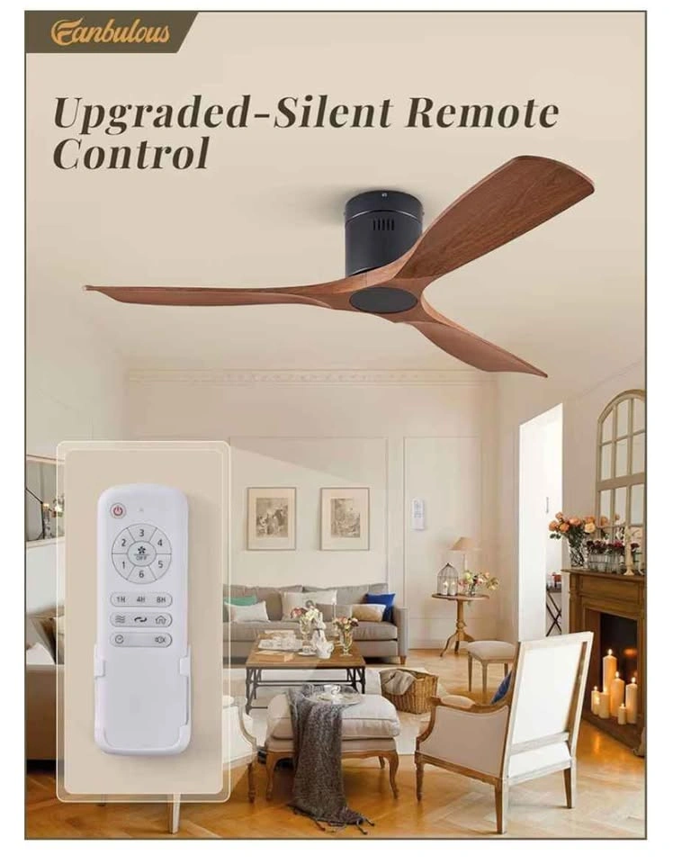 Brand New 52" Low Profile Ceiling Fan, Walnut - photo 4