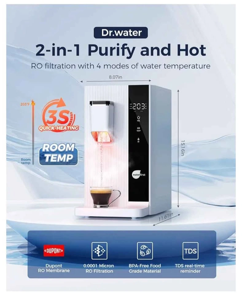 WaterFirst Dr.water 2-in-1 RO Water Purifier & Hot Dispenser - photo 2