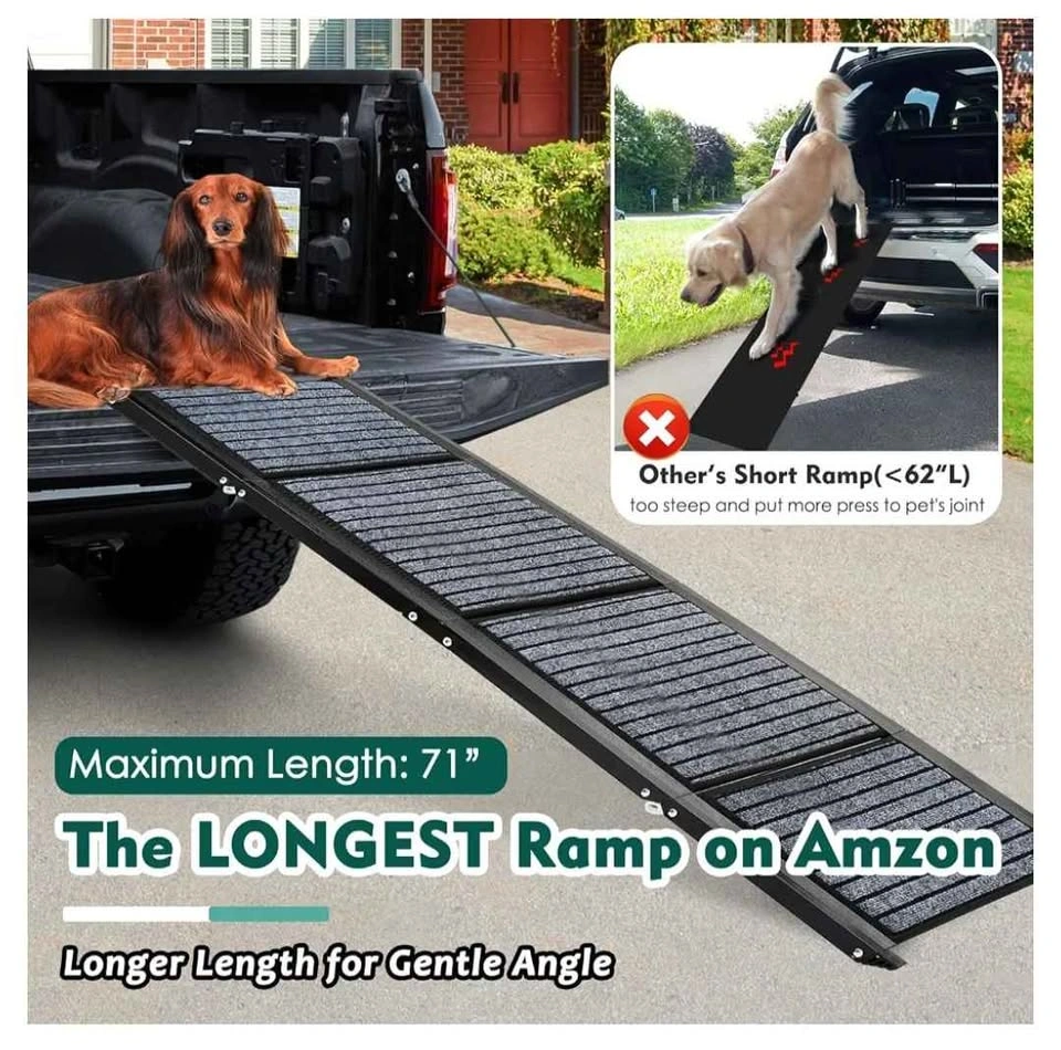 Brand New Extra Long Folding Pet Ramp with Anti-Slip Surface - photo 2