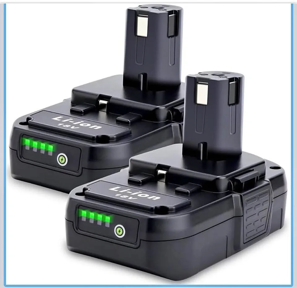 2-Pack 18V 3.0Ah Lithium Batteries Compatible with Ryobi ONE+