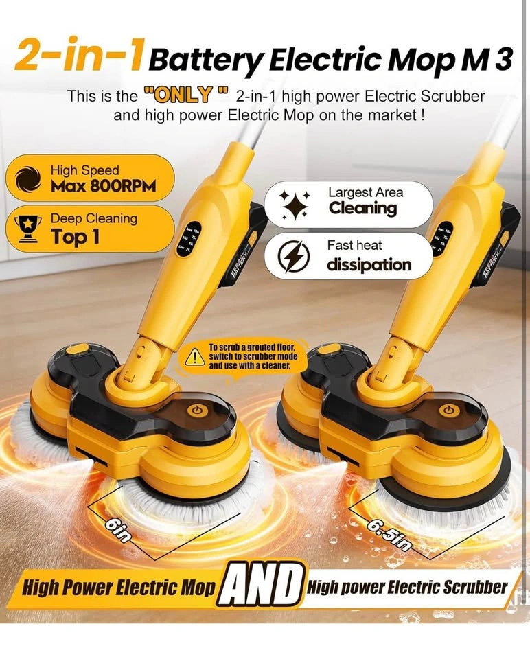 Qimedo M3 2-in-1 Cordless Electric Mop & Floor Scrubber - photo 2