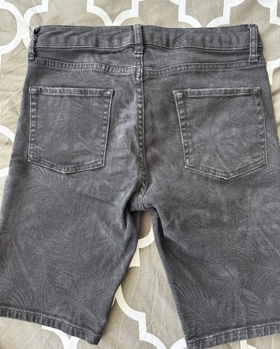 Topman Black Stretch Skinny Denim Shorts, Men’s, Waist 30 - photo 2