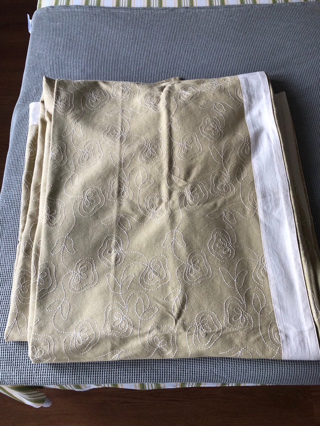 King sized Embroidered Floral bed cover